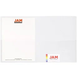 JAM Paper® Regular-Weight 2-Pocket Plastic Presentation Folders, 9