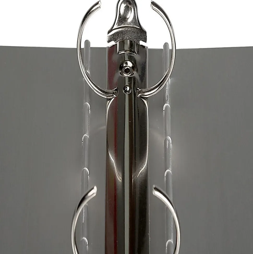 JAM PAPER 3 Ring Aluminum Binder, 1.5 inch, Silver, Sold Individually