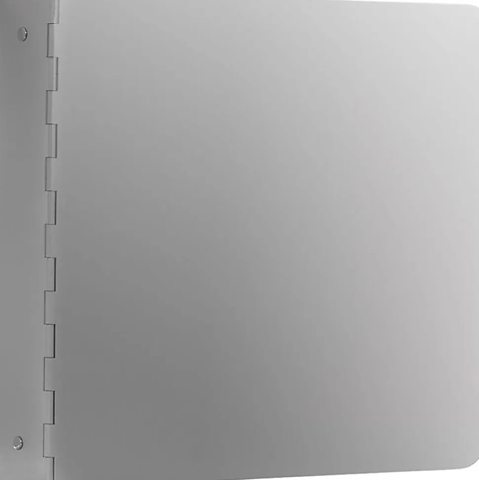 JAM PAPER 3 Ring Aluminum Binder, 1.5 inch, Silver, Sold Individually