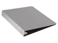 JAM PAPER 3 Ring Aluminum Binder, 1 inch, Silver, Sold Individually