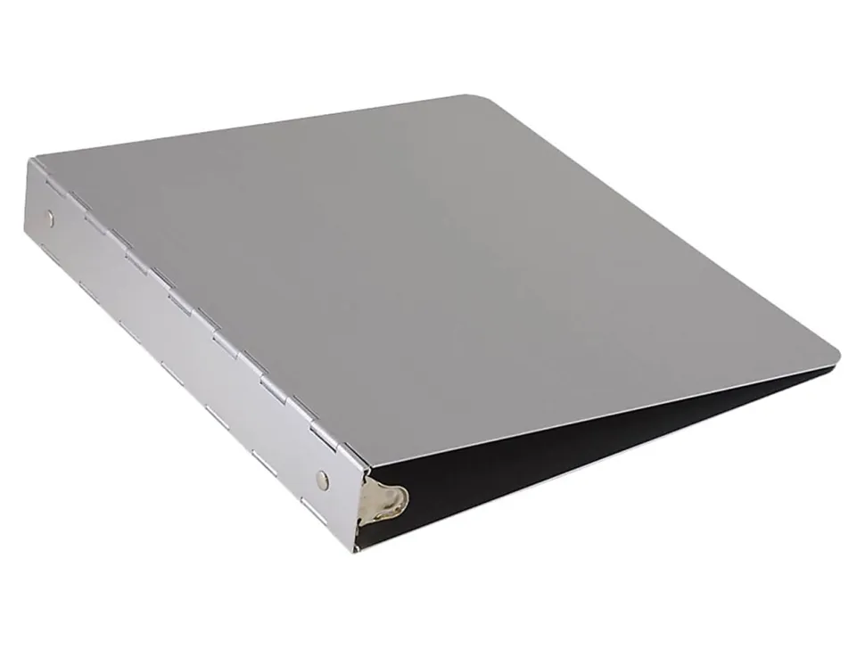JAM PAPER 3 Ring Aluminum Binder, 1 inch, Silver, Sold Individually