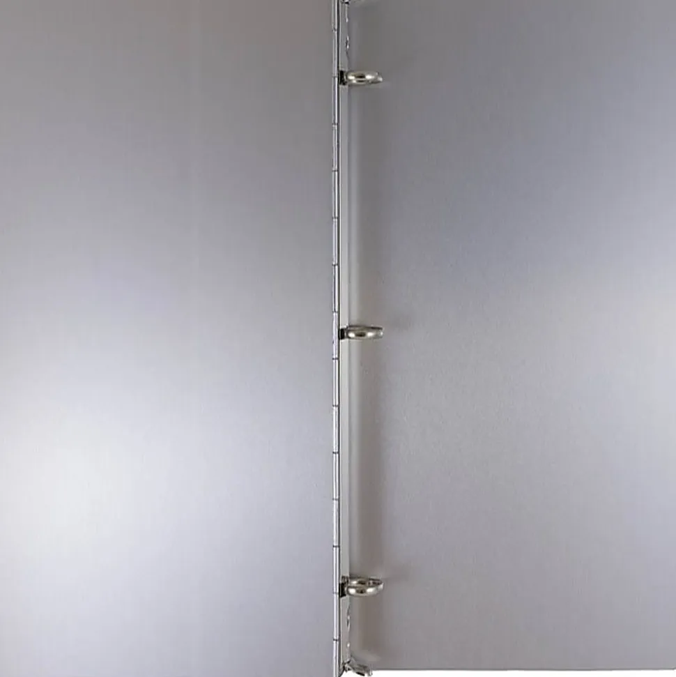 JAM PAPER 3 Ring Aluminum Binder, 1 inch, Silver, Sold Individually