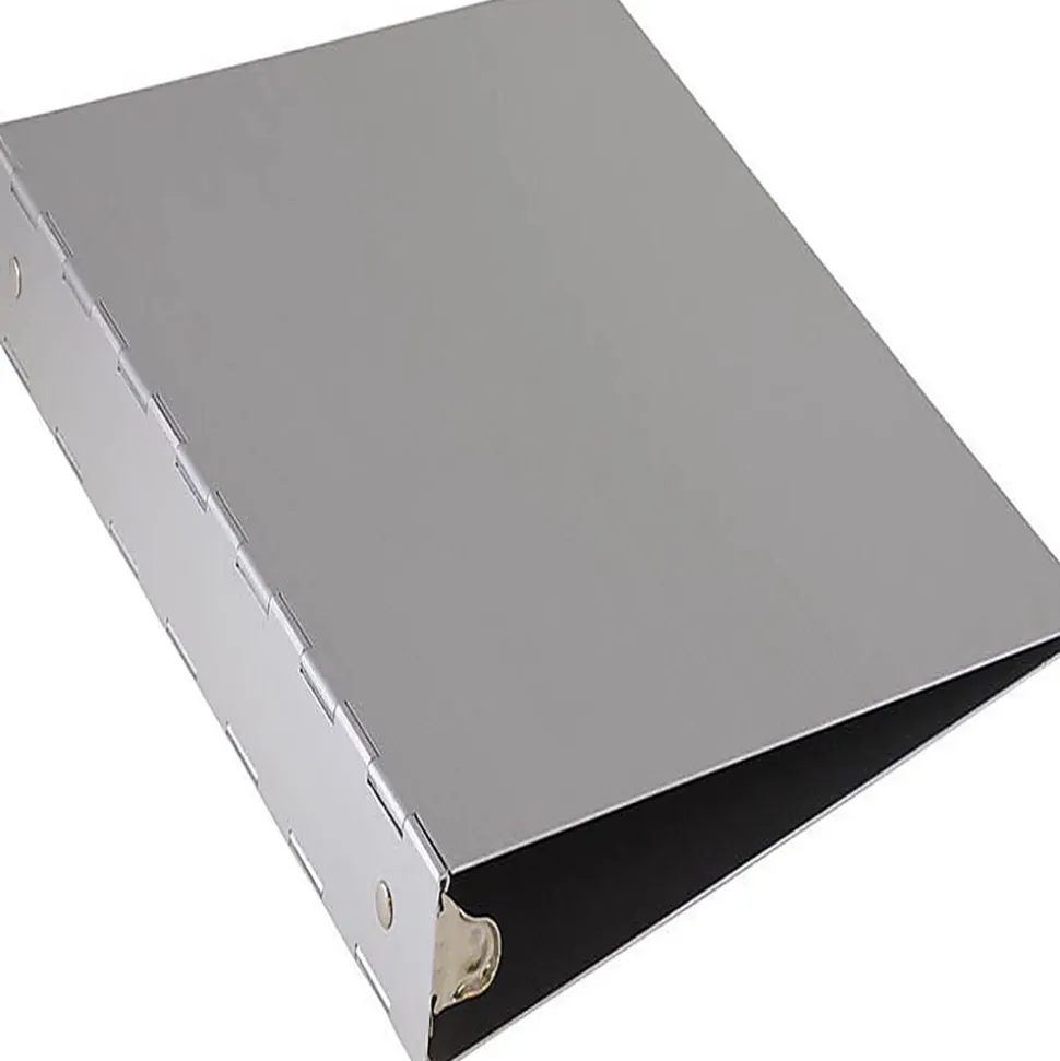 JAM PAPER 3 Ring Aluminum Binder, 1 inch, Silver, Sold Individually