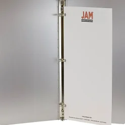 JAM PAPER 3 Ring Aluminum Binder, 1 inch, Silver, Sold Individually