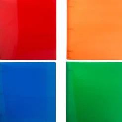 JAM PAPER 3 Ring Plastic Binder, 1 inch, Assorted