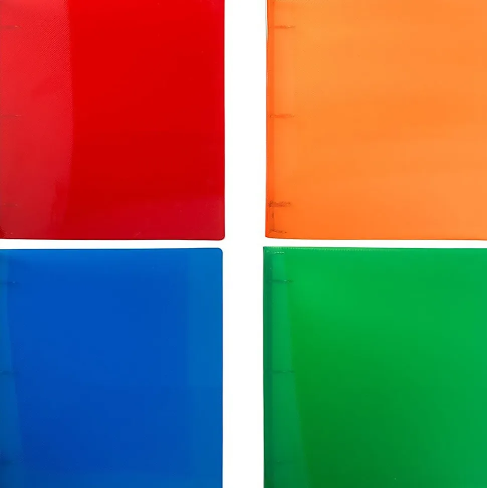 JAM PAPER 3 Ring Plastic Binder, 1 inch, Assorted