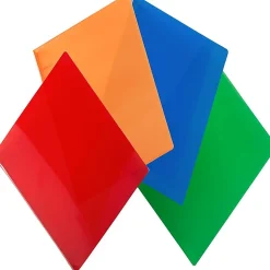 JAM PAPER 3 Ring Plastic Binder, 1 inch, Assorted