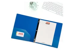 JAM PAPER 3 Ring Plastic Binder, 3 inch, Assorted, 4/Pack