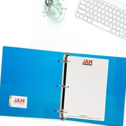 JAM PAPER 3 Ring Plastic Binder, 3 inch, Assorted, 4/Pack