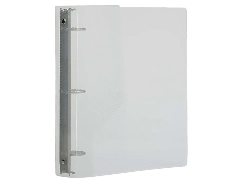 JAM PAPER 3 Ring Plastic Binder, 0.75 inch, Clear