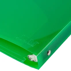 JAM PAPER 3 Ring Plastic Binder, 0.5 inch, Assorted,4/pack