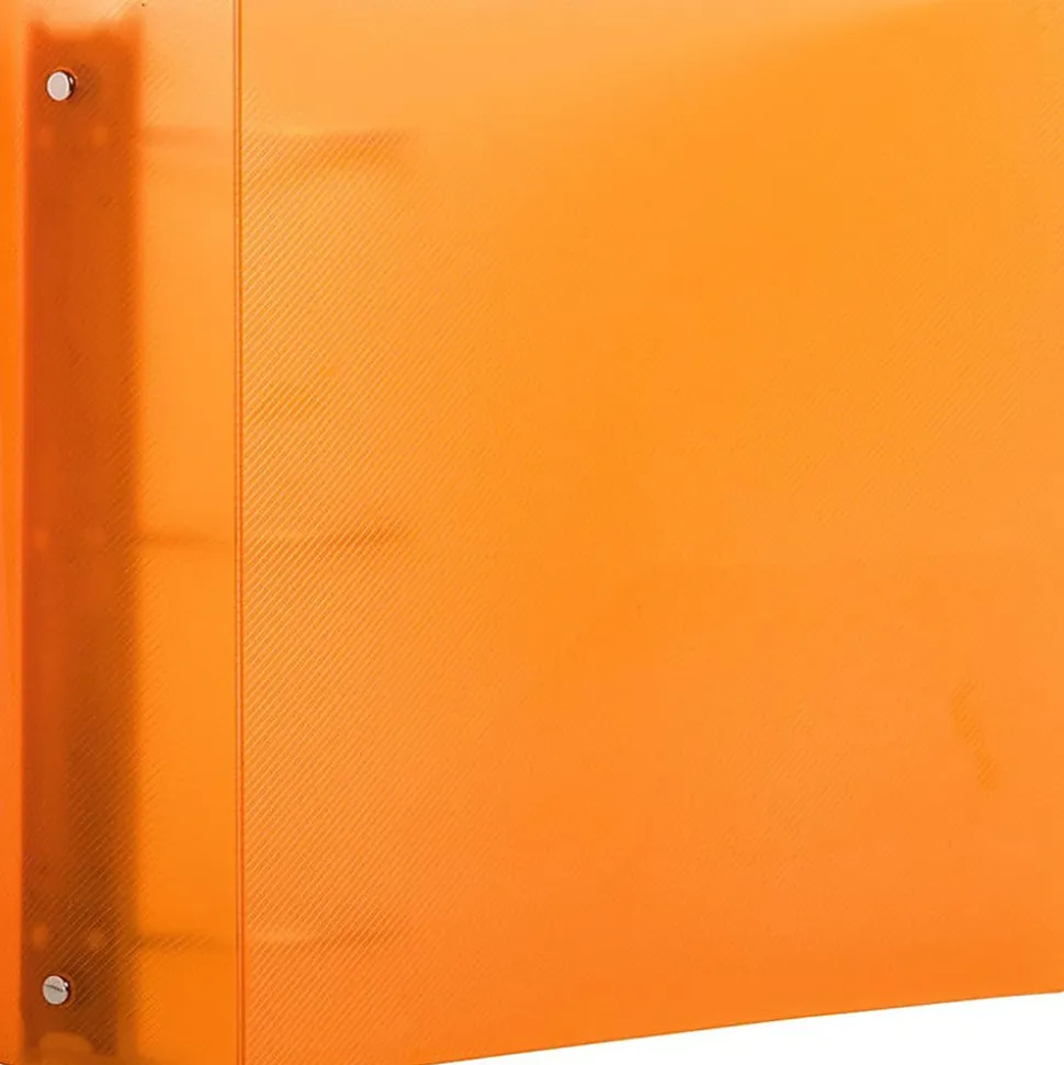 JAM PAPER 3 Ring Plastic Binder, 3 inch, Orange, Sold Individually