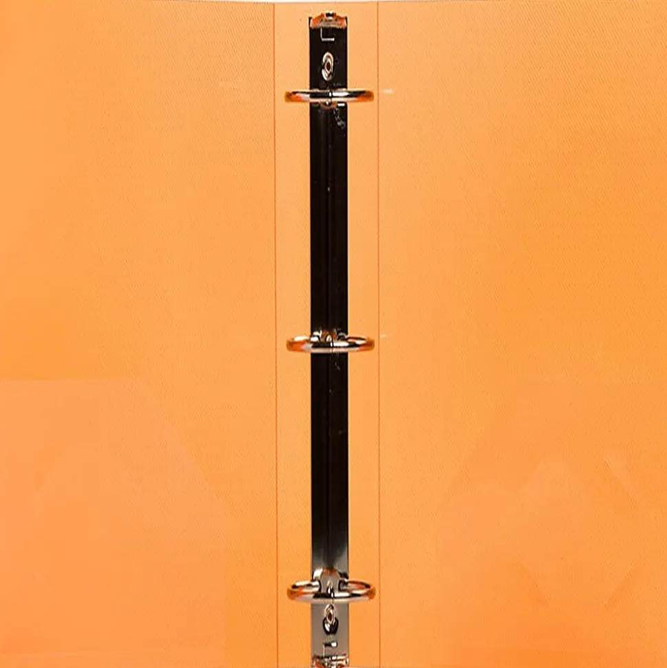 JAM PAPER 3 Ring Plastic Binder, 3 inch, Orange, Sold Individually