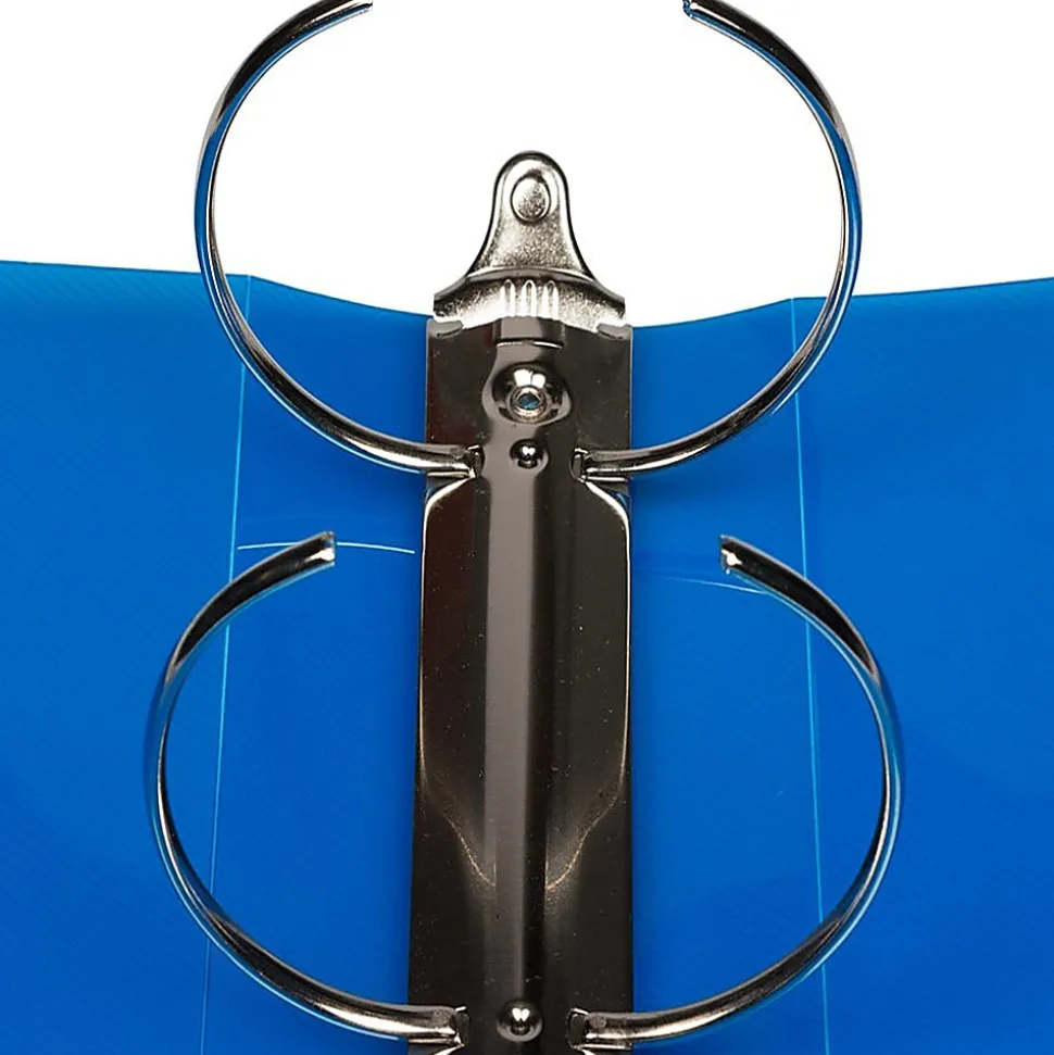 JAM PAPER 3 Ring Plastic Binder, 3 inch, Blue, Sold Individually