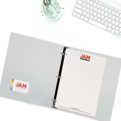 JAM PAPER 3 Ring Plastic Binder, 2 inch, Clear, Sold Individually