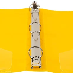JAM PAPER 3 Ring Plastic Binder, 1 inch, Yellow