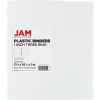 JAM PAPER 3 Ring Plastic Binder, 1 inch, White