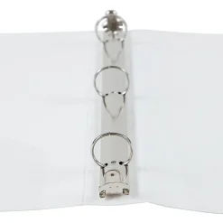 JAM PAPER 3 Ring Plastic Binder, 1 inch, White