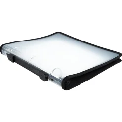 JAM PAPER 3 Ring Plastic Zipper Binder, 1.5 inch, Clear, Sold Individually