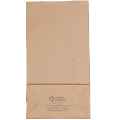 JAM Paper® Small Kraft Lunch Bags, 4-1/4" x 8" x 2-1/4", Brown, Pack Of 25 Bags