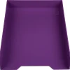 JAM Paper® Stackable Paper Trays, 2"H x 9-3/4"W x 12-1/2"D, Purple, Pack Of 2 Trays