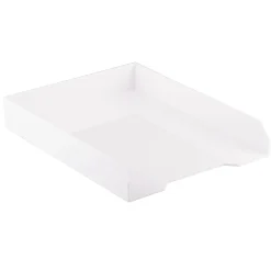 JAM Paper® Stackable Paper Tray, 2"H x 9-3/4"W x 12-1/2"D, White