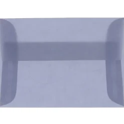 JAM PaperĀ® Translucent Envelopes, #4 Bar (A1), Gummed Seal, Wisteria Purple, Pack Of 25