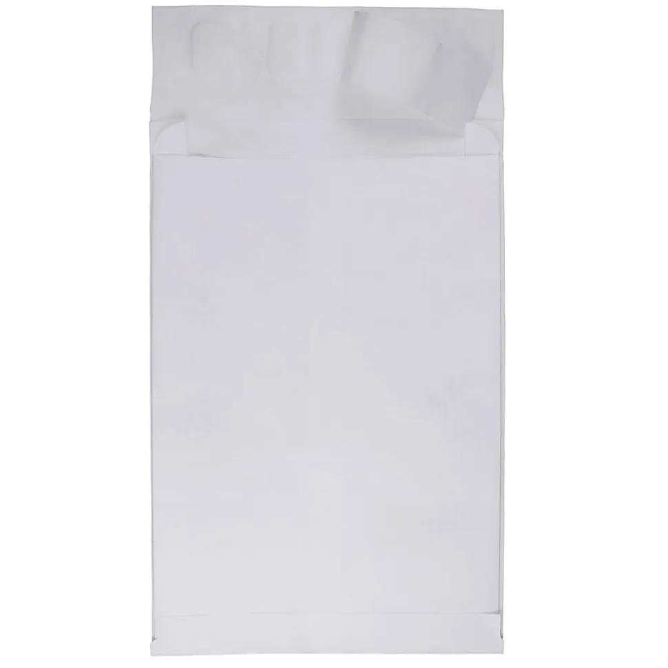 JAM Paper® Tyvek® Open-End 13"H x 10"W x 2"D Envelopes, Peal & Seal Closure, White, Pack Of 100 Envelopes