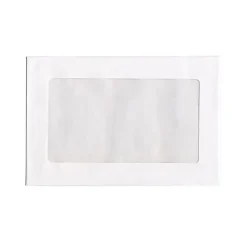 JAM Paper® Window Booklet Envelopes, 9 x 12, White, Pack Of 25