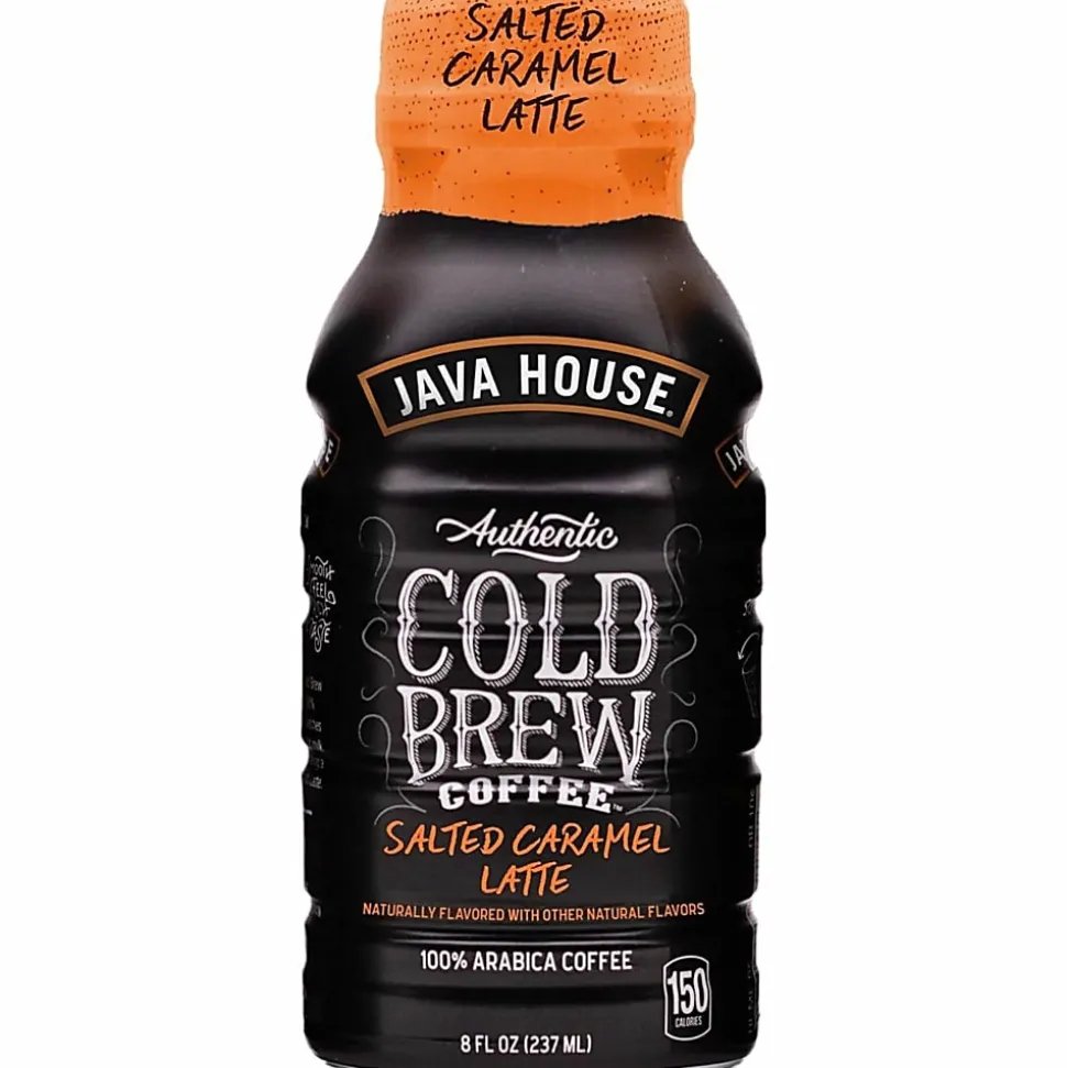 Java House Bottle Authentic Cold Brew Salted Caramel Latte - Cold Brewed - 8 oz Per Bottle - Bottle - Salted Caramel Latte - 12 / Box