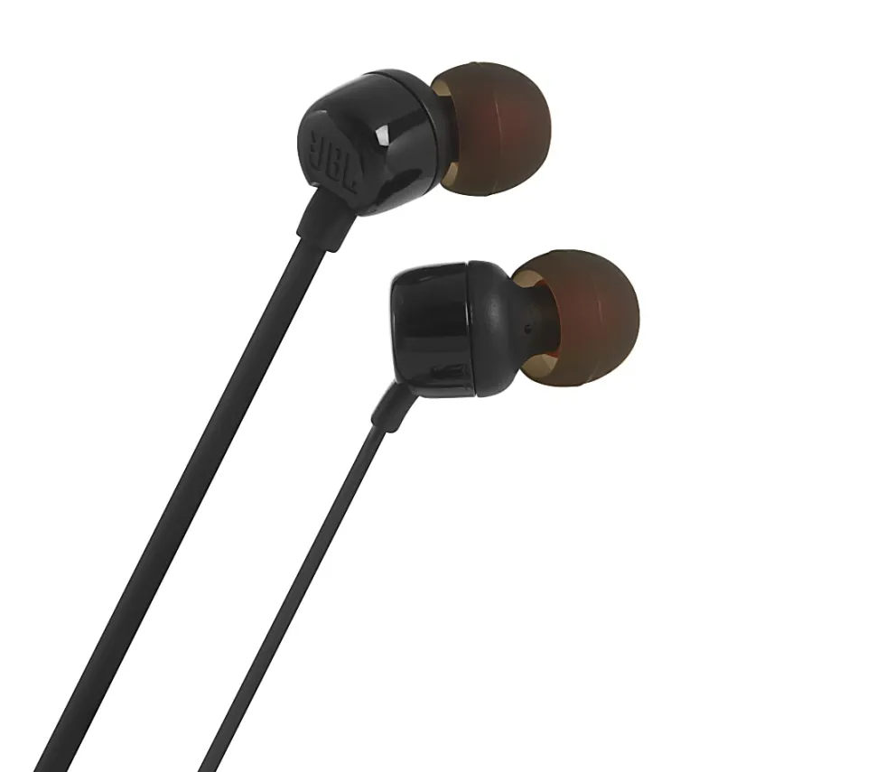 JBL Wired Earbud Headphones, JBLT110BLK