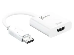 j5create DisplayPort-To-4K HDMI Adapter, 0.53', White, JDA158