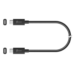 j5Create Full-Featured USB-C USB4 Gen 3 Cable, Black, JUC28L08