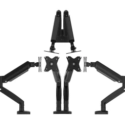 j5create JTSA102 Ergonomic 32” Dual Monitor Mount, Black