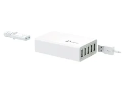 j5create® JUP50 40W 5-Port USB Super Charger, White