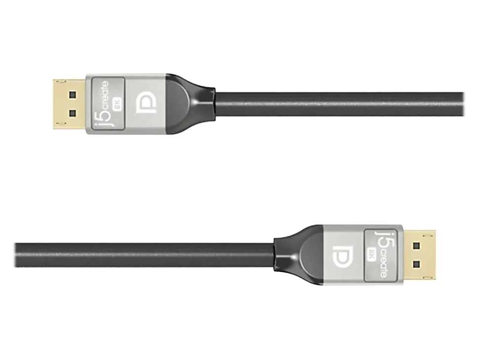j5create 8K DisplayPort 1.4 Cable, 6.6', Black, JDC43