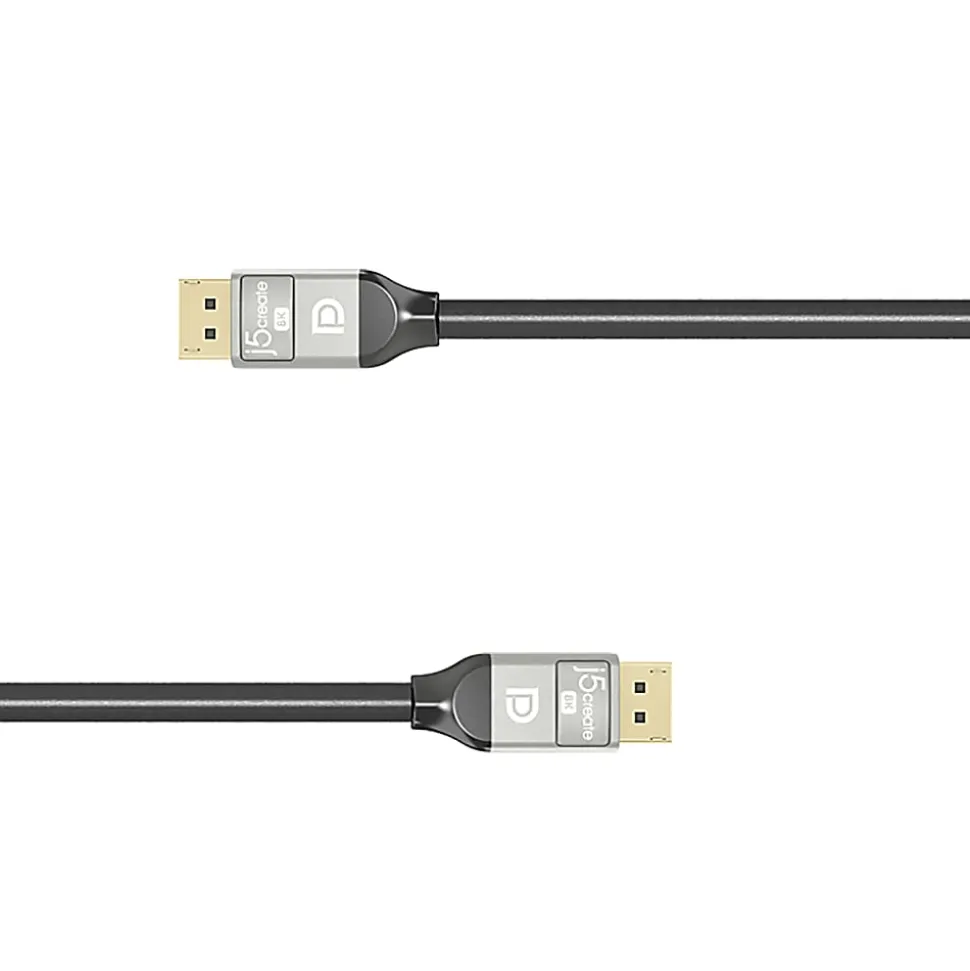 j5create 8K DisplayPort 1.4 Cable, 6.6', Black, JDC43