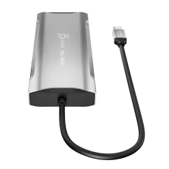 j5create 4K 60 Elite USB-C Triple-Monitor Mini-Dock, Space Gray, JCD397