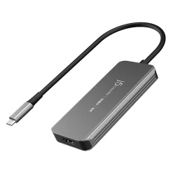 j5create 8K USB4 5-in-1 Travel Hub, 7/16”H x 4-5/8”W x 1-13/16”D, Space Gray, JCH453