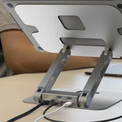 j5Create Multi-Angle 4K Docking Stand, 11.4"H x 8.9"W x 2.1"D, Space Gray, JTS327