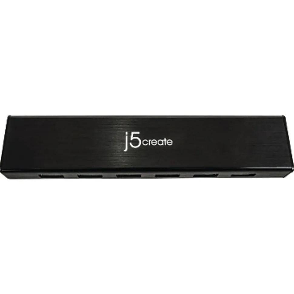 j5create® 7-port USB 3.0 Hub, Black, JUH377