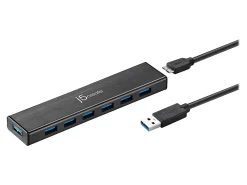 j5create® 7-port USB 3.0 Hub, Black, JUH377