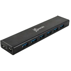 j5create® 7-port USB 3.0 Hub, Black, JUH377