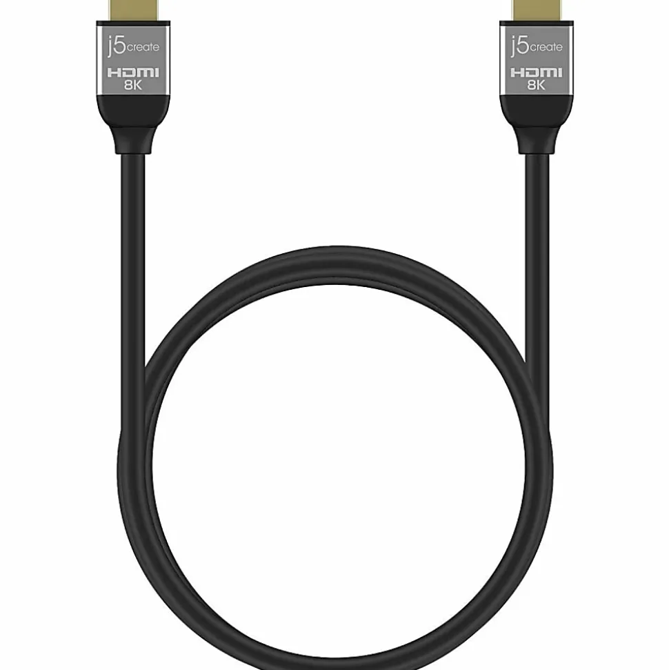 j5create Ultra High-Speed HDMI Cable, 6-6/10’, Black, JDC53