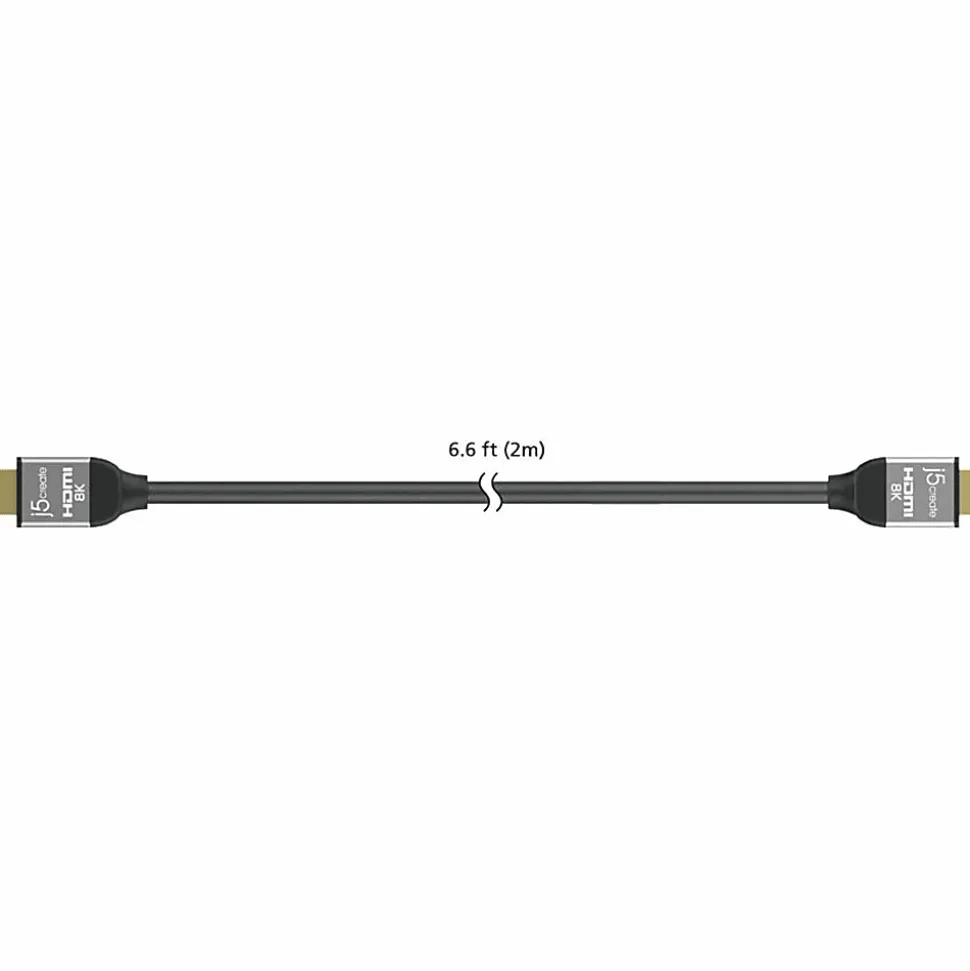 j5create Ultra High-Speed HDMI Cable, 6-6/10’, Black, JDC53