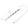 j5create USB-C Multi-Port Hub With Power Delivery, White, JCD373