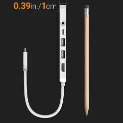 j5create USB-C Multi-Port Hub With Power Delivery, White, JCD373