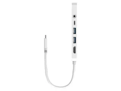 j5create USB-C Multi-Port Hub With Power Delivery, White, JCD373