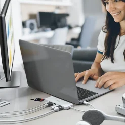 j5create USB-C Multi-Port Hub With Power Delivery, White, JCD373