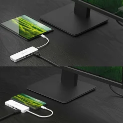 j5create USB-C Multi-Port Hub With Power Delivery, 6-3/4”, White, JCD373EW